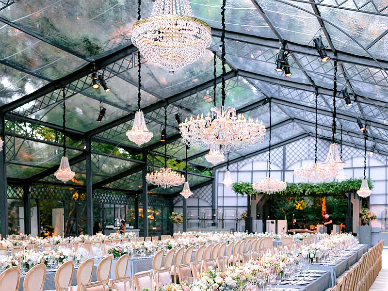 greenhouse wedding venue, Greenhouse Wedding in a Steel & Glass Structure, greenhouse for special event